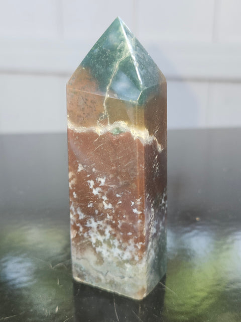 Ocean jasper tower! 3.5 inches, 4 ounces