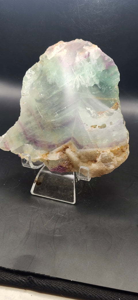 Snowflake florite slab! 14 ounces, 5 inches tall, 4.5 inches wide