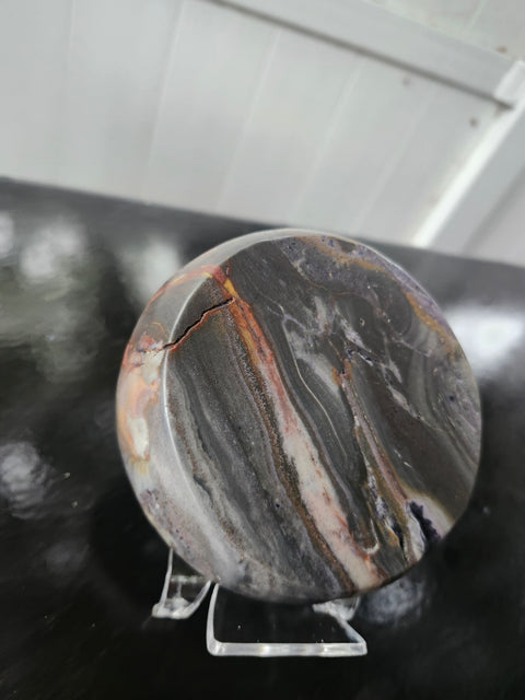 1 pound, 4.25 inch green jasper bowl