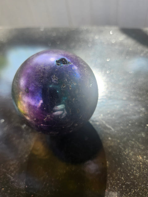62.9mm, 2.47 inch, 13.6 ounce aura quartz sphere