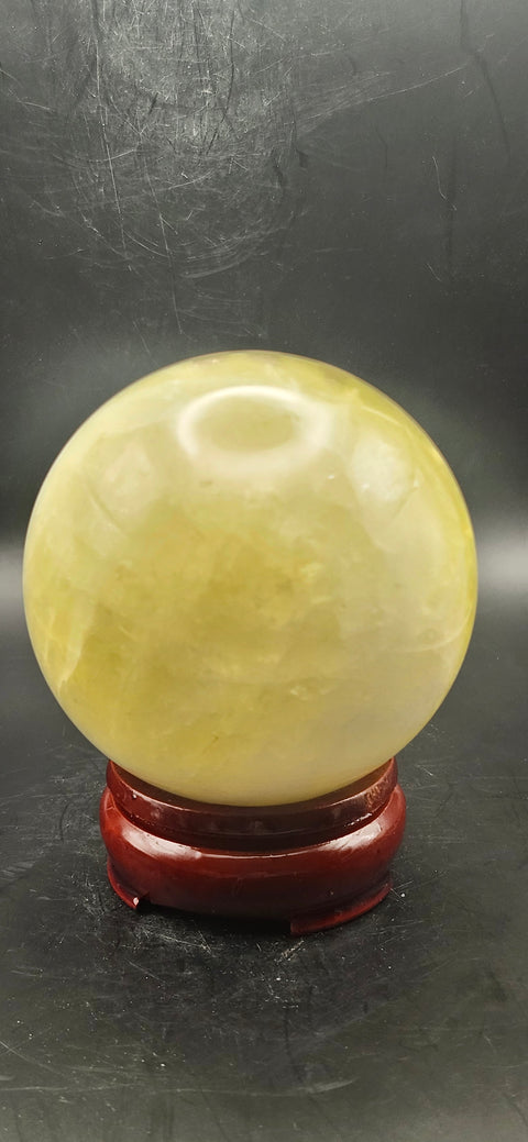 Citrine sphere! 76mm, 2.99 inches, 1.5 pounds