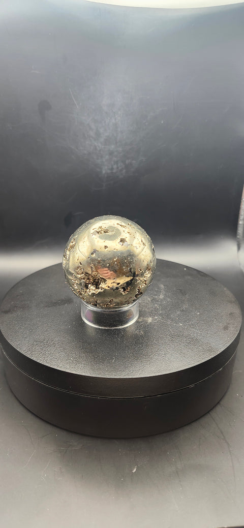 Pyrite sphere! 48.8mm, 1.92 inches, 9.3 ounces!