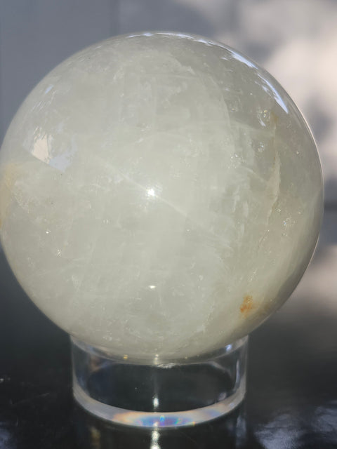 Clear quartz sphere! 1.7 pounds, 77mm, 3 inches