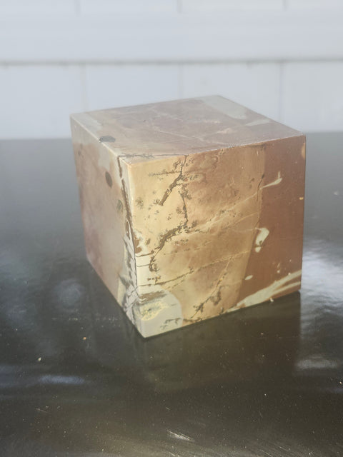 Dendritic jasper cube! 1.6 pounds, 2.8 by 2.8 inch's