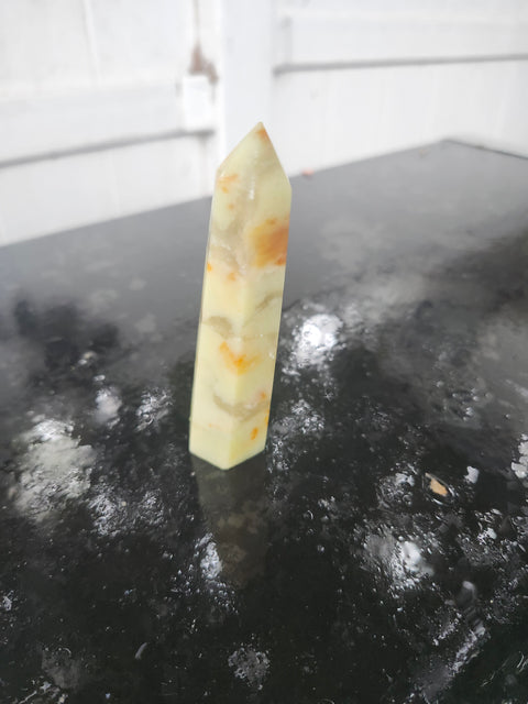 Olive opal tower! 3.5 inches, 2.5 ounces