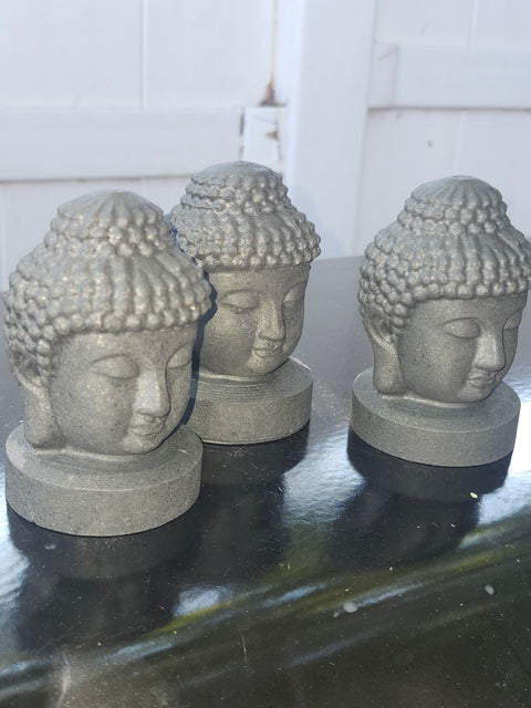 Shungite buddah head carving! 7 ounces, 81mm, 3.2 inches