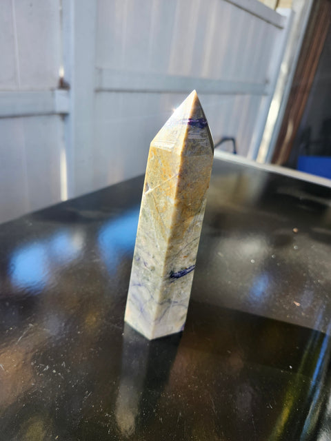 11 ounce opalized fluorite tower