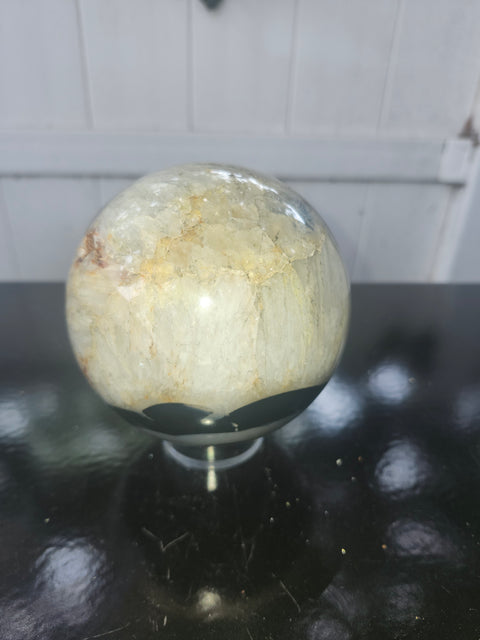 3.1 pound,97.7 mm, 3.84 inch druzy agate sphere