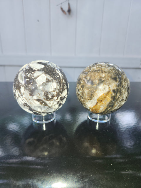 Sphalerite sphere! 12 ounces, 66mm, 2.6 inches
