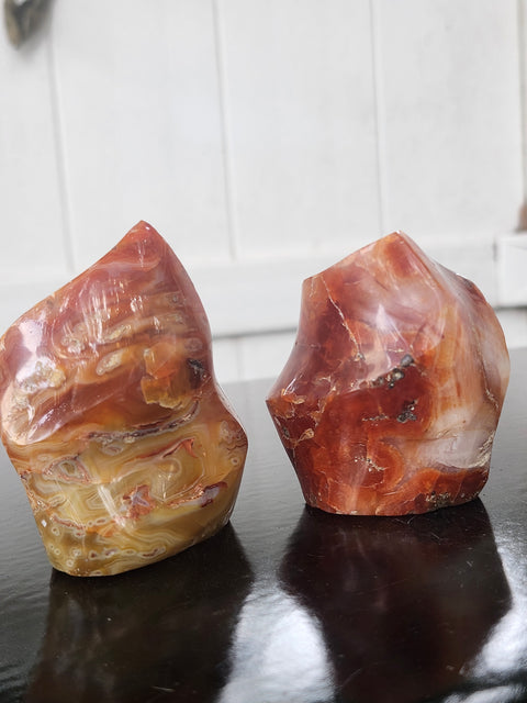 Carnelian agate flame tower mini!! 4 ounces, 2.75 inches