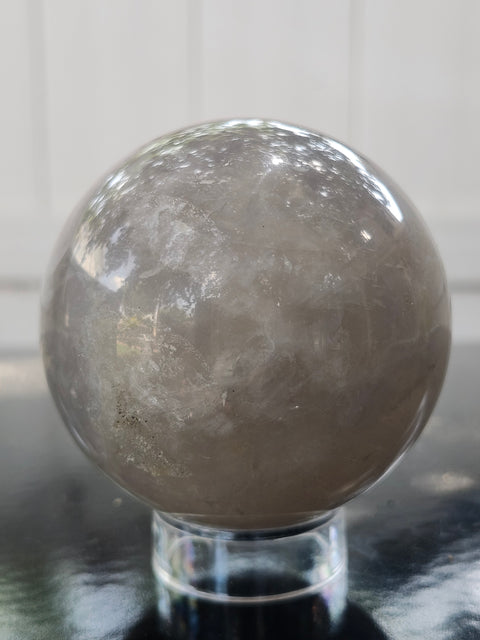 Black moonstone sphere! 63mm, 2.5 inches, 12.8 ounces