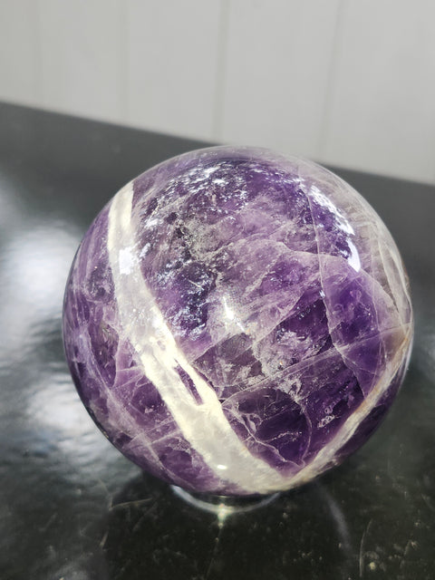 Dream amethyst sphere! 75.8mm, 2.98 inches, 1.5 pounds