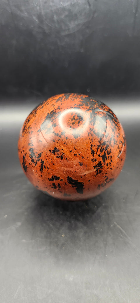 Red obsidian sphere! 11.5 ounces, 65mm, 2.55 inches