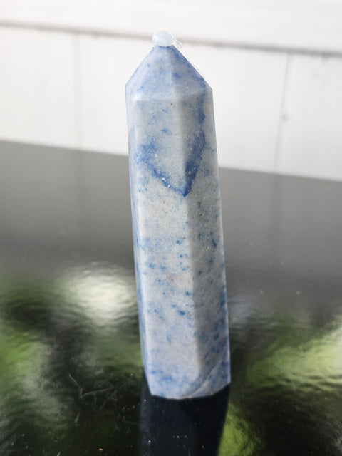 Blue aventurine tower! 4.6 ounces, 4.25 inches