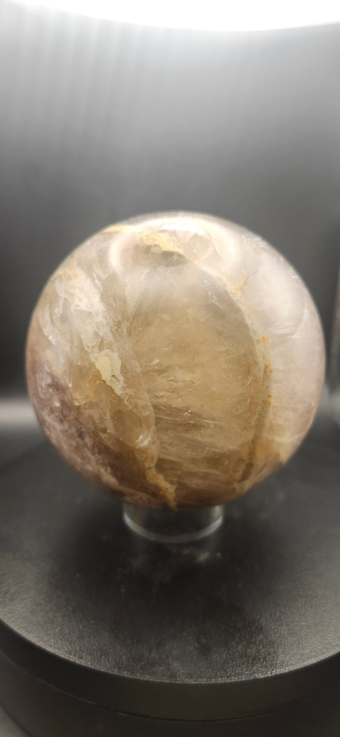 Smoky quartz sphere! 82mm, 3.23 inches, 2 pounds!