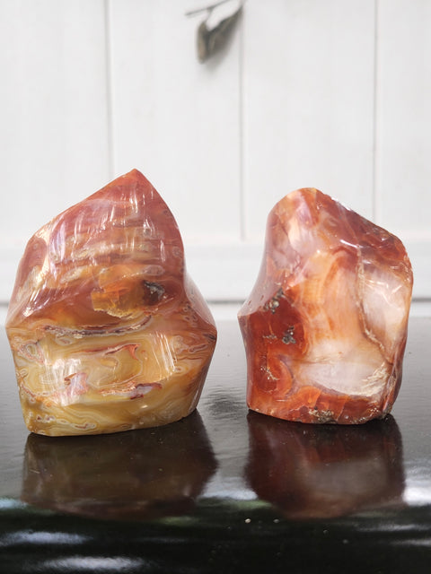Carnelian agate flame tower mini!! 4 ounces, 2.75 inches