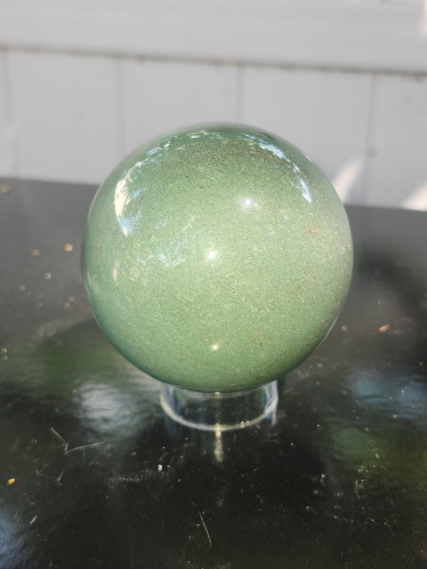 Green aventurine sphere! 15 ounces, 68mm, 2.68 inches