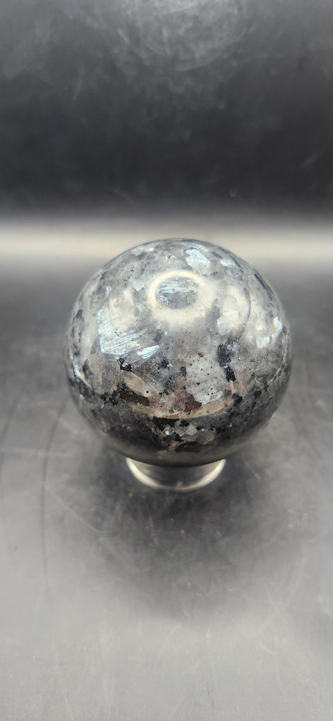 Larvikite sphere! 62.2mm, 2.4 inches, 13 ounces