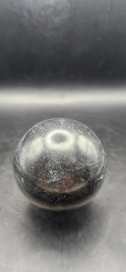 Black phantom quartz sphere! 51.4mm, 2 inches, 6.8 ounces