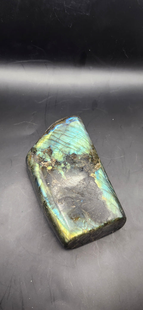 Labradorite free form! 4.25 inches by 2.5 inches, 1 pound