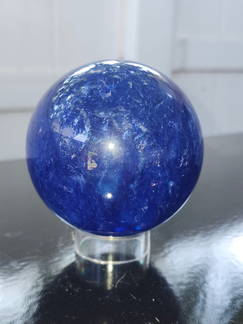 Blueberry quartz sphere! 71mm, 2.8 inches, 15 ounces