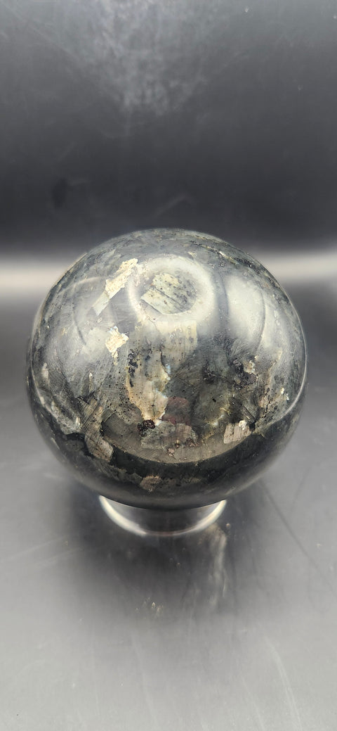 Larvikite sphere! 1.8 pounds, 78mm, 3 inches