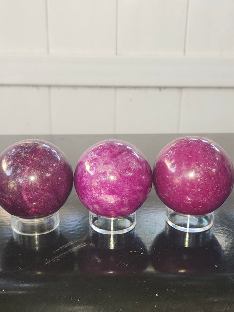 Pink crackle quartz sphere! 6.5 ounces, 50mm, 1.98 inches