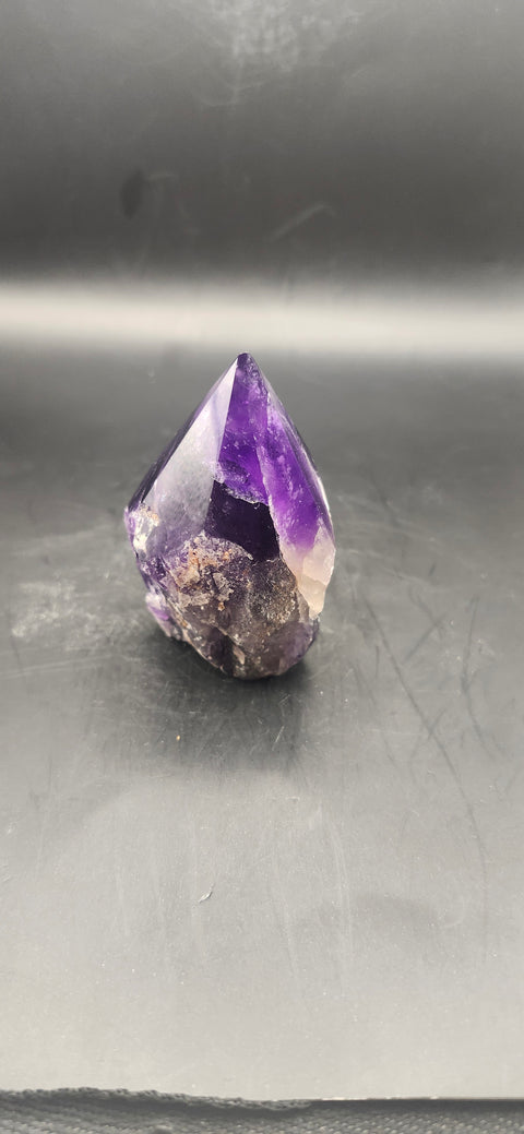 Dark amethyst polished top point! 3.8 ounces!