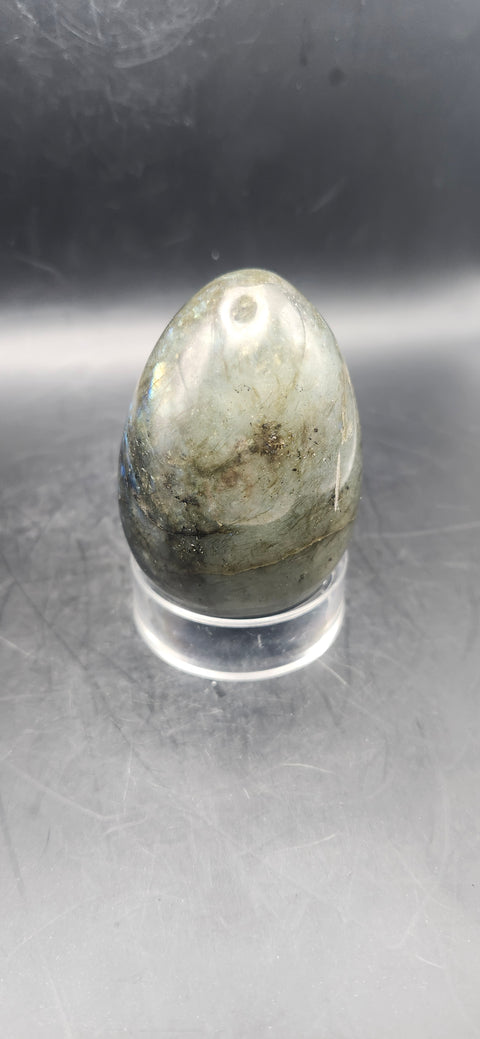Labradorite egg! 7 ounces, 3 inches!