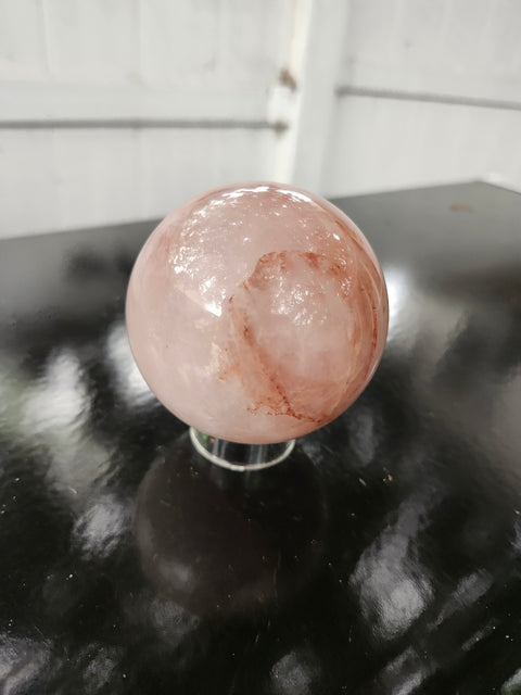 14.8 ounce, 66.8mm, 2.62 inch fire quartz sphere