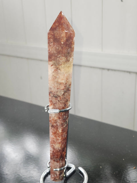 Fire quartz scepter! 7.5 ounces, 8 inches!