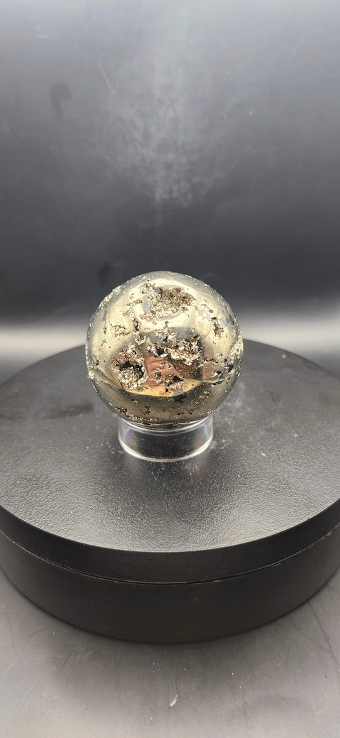 Pyrite sphere! 48.8mm, 1.92 inches, 9.3 ounces!