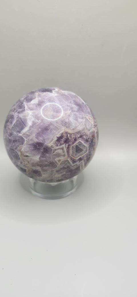 Dream amethyst sphere! 76mm, 3 inches, 1.6 pounds