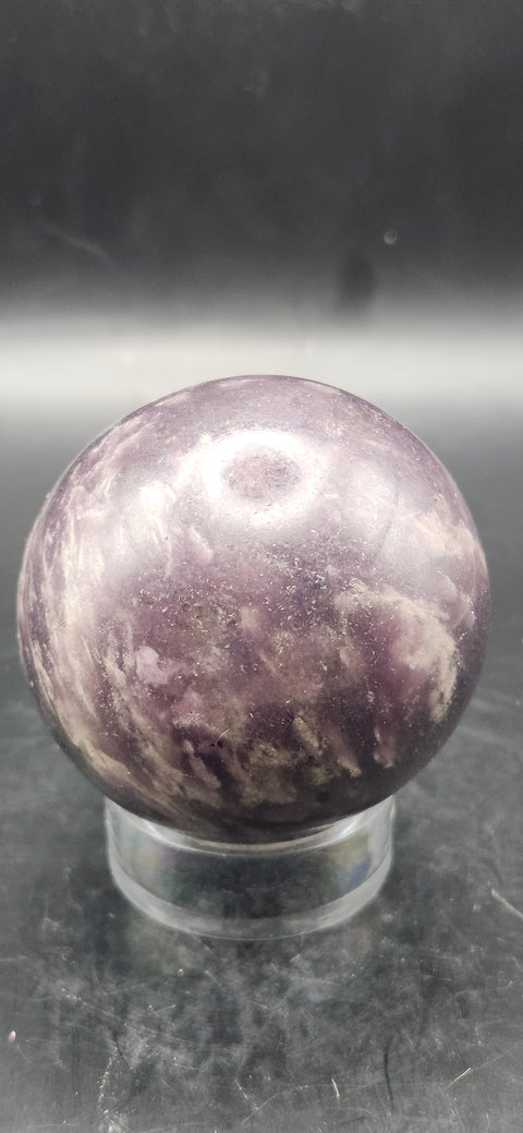 Lepidolite sphere! 48.6mm, 1.91 inches, 5.6 ounces