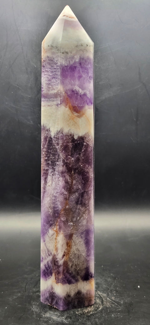 Large Dream amethyst tower! 7 inches tall, 12 ounces.