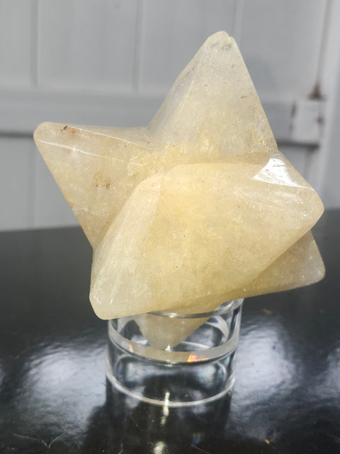 Ferruginous quartz mercaba! 2.5 inch by 2.4 inch, 1 pound