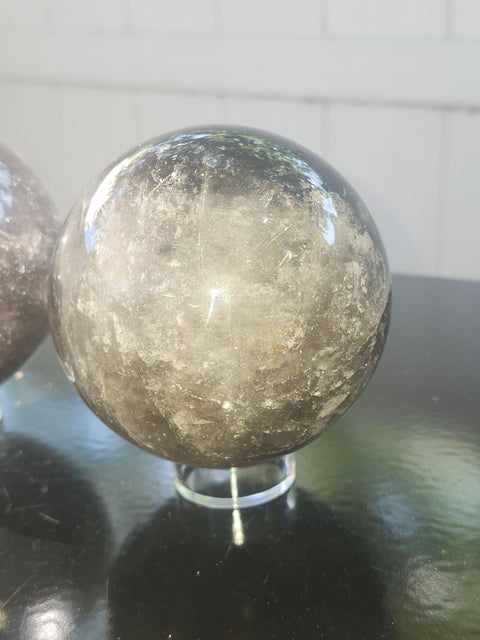 Smoky quartz sphere! 1.9 pounds, 79mm, 3.1 inches