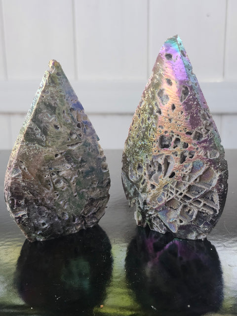 Druzy aura quartz tear tower! 3.4 inches, 3.4 ounces