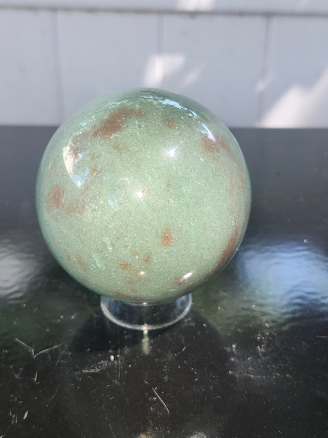 Green aventurine sphere! 15 ounces, 68mm, 2.68 inches