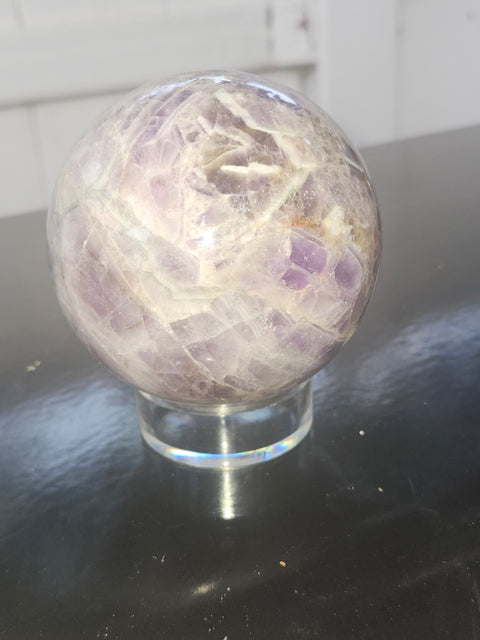 Chevron amethyst sphere! 1.4 pounds, 76mm, 2.9 inches