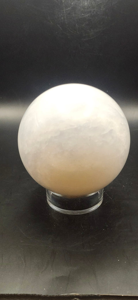 Blue calcite sphere! 80.6mm, 3.1 inches, 1.10 pounds!