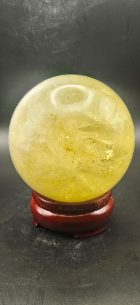 Citrine sphere! 76mm, 2.99 inches, 1.5 pounds