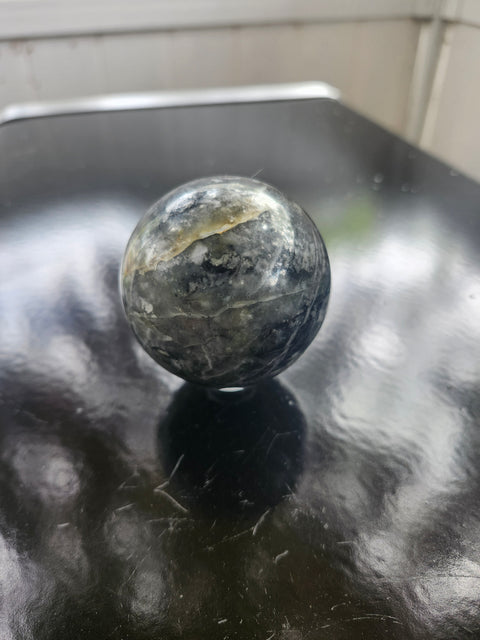 55.5mm, 2.18 inch, 8.5 ounce Serpentine sphere