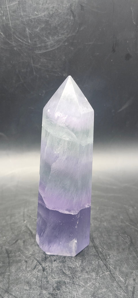 Green,blue purple florite tower!! 3.5 inches, 3.1 ounces