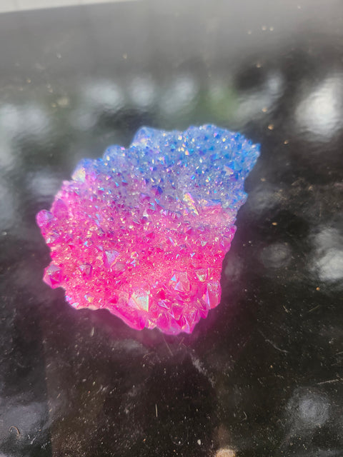 Blue and pink aura quartz 6.6 ounces