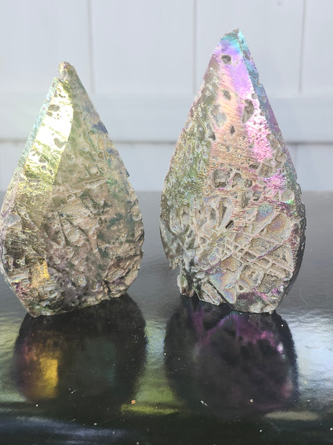 Druzy aura quartz tear tower! 3.4 inches, 3.4 ounces