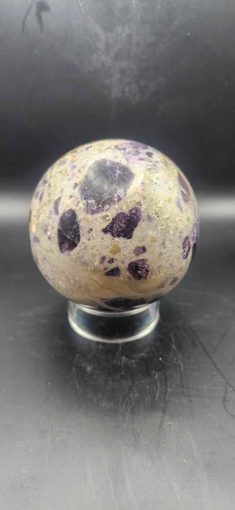 Purple opalized florite. 74.2mm, 2.92 inches, 1.5 pounds!