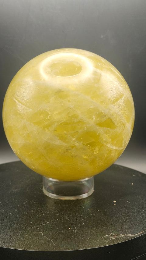 Citrine sphere 76.8mm, 3.02 inches, 1.5 pounds