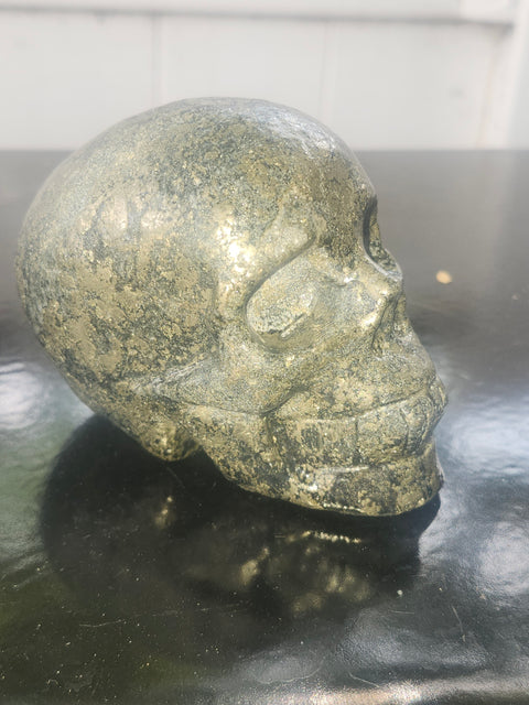 Pyrite skull! 1.7 pounds, 3.6 inches long, 3 tall, 2.2 wide