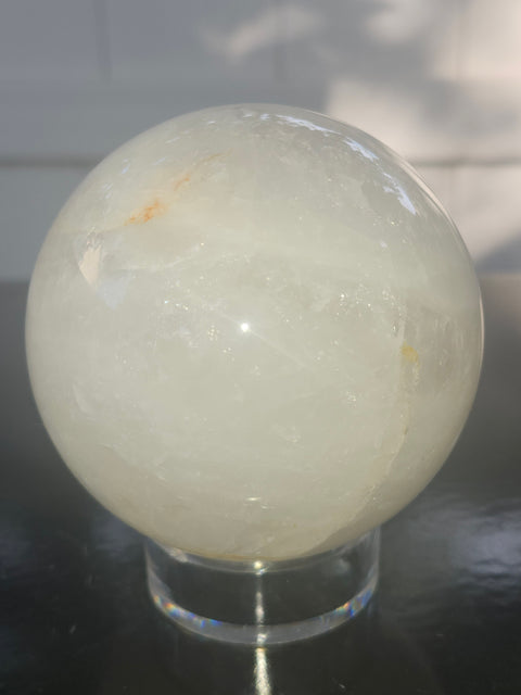 Clear quartz sphere! 1.7 pounds, 77mm, 3 inches